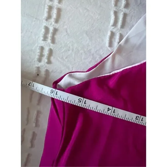 NOUVELLE / SILK95FIVE silk Hot Pink DRESS color: Bougainvillea size S NWT$310 - Picture 6 of 6